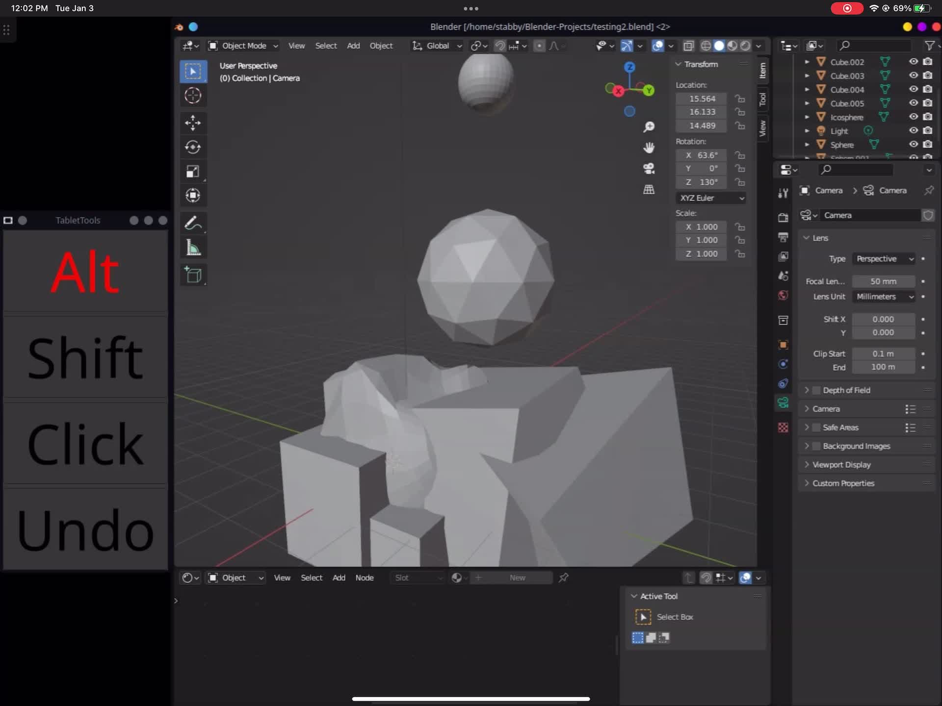 Using Blender, on Linux, through an IPad